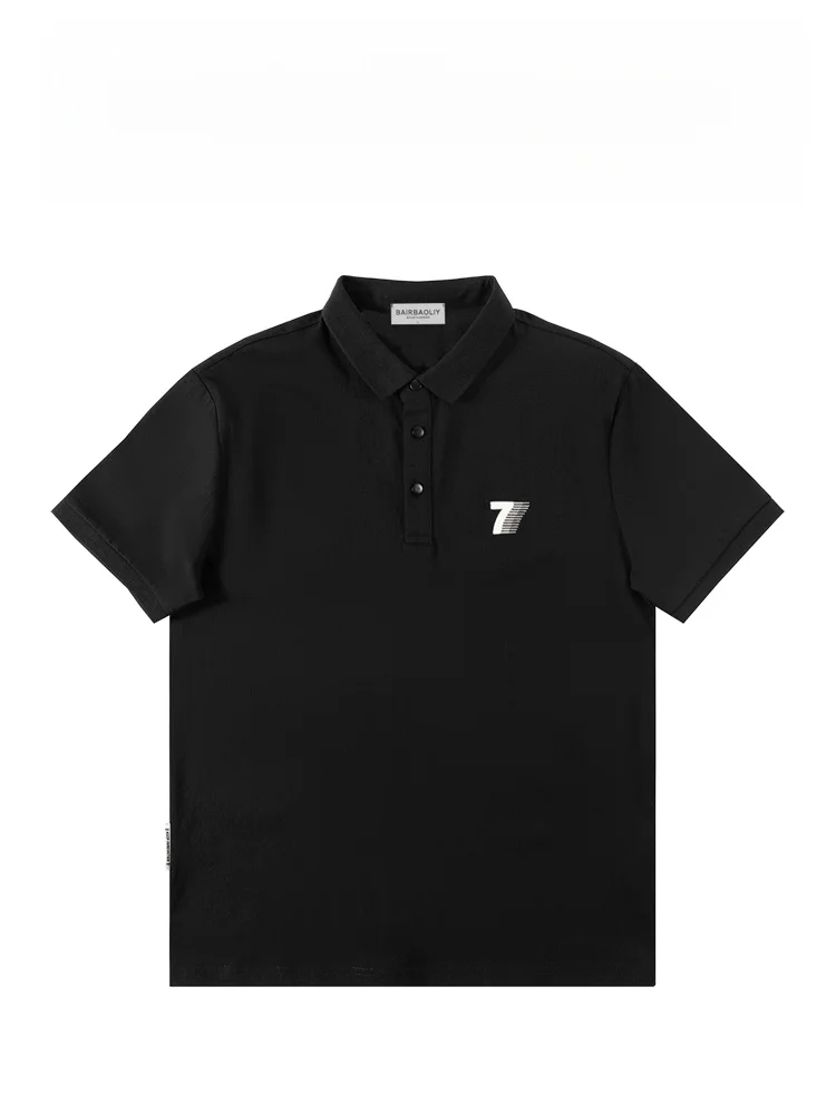 

Мужская рубашка BAIRBAOLIY класса люкс: высококачественная, классическая, модная, универсальная, повседневная, дышащая, с коротким рукавом