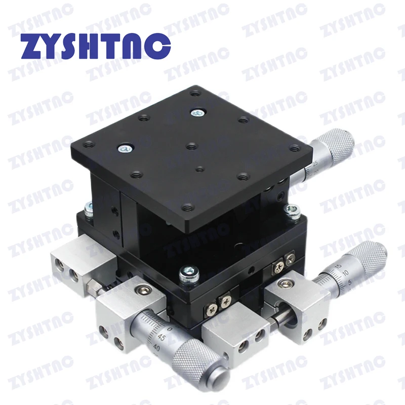 Imagem -04 - Estação de Corte Xyz-axis Plataforma de Deslocamento Manual Estágio Linear Mesa Deslizante Xyz60-lm Ld40 60 80 90 125-rm 40x40 mm 60x60 mm