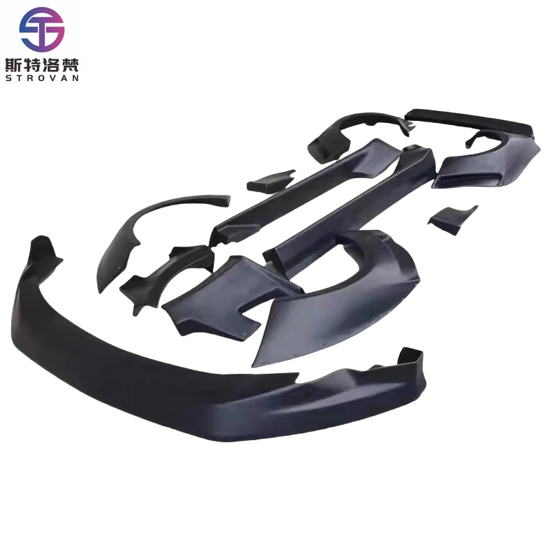 

STLF Fiber Glass Body Kit for Fords Mustang Front Lip Side Skirts Fender Flares