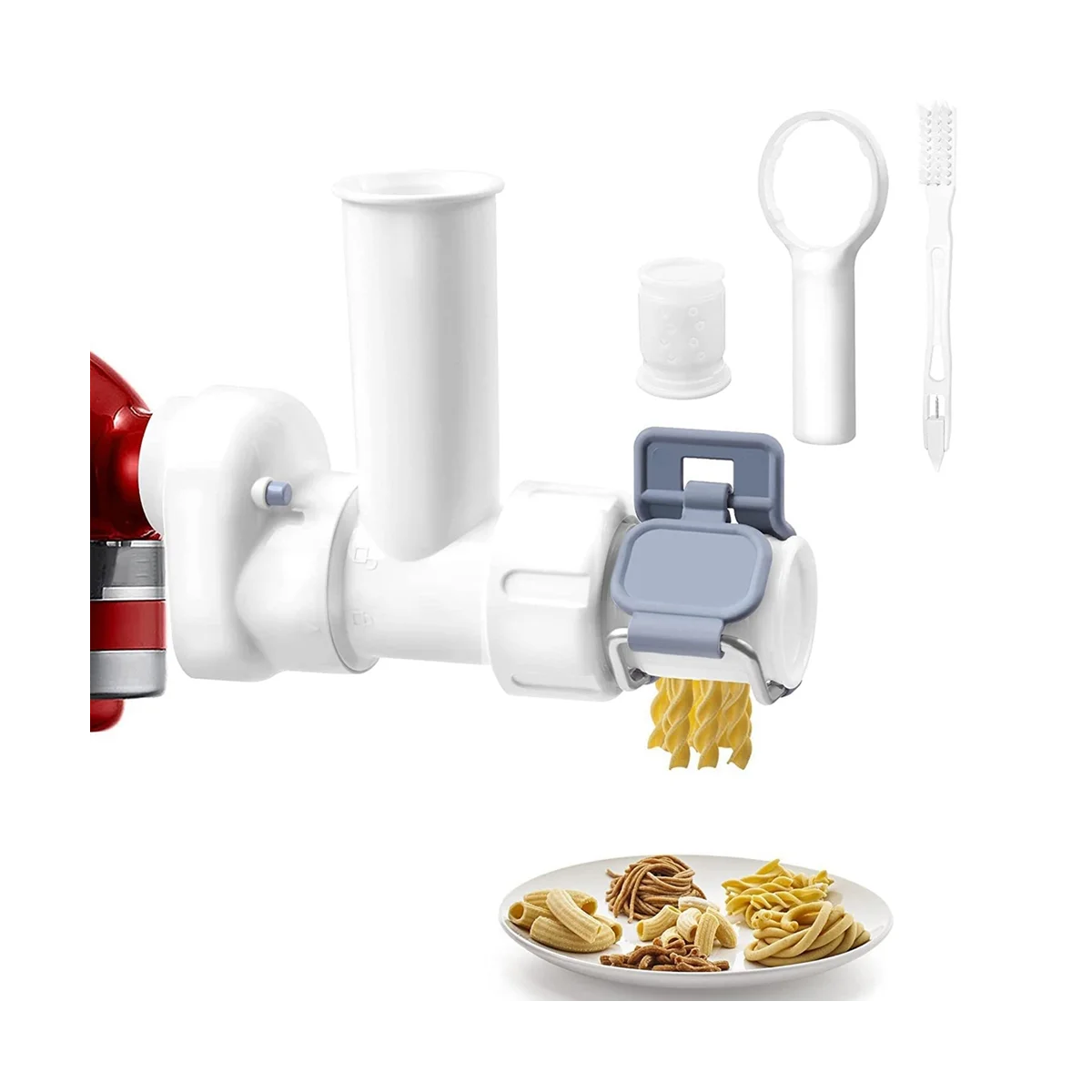 ملحقات خلاط لخلاط الوقوف مع 6 أشكال مختلفة من منفذ المعكرونة مرفق المعكرونة دائم