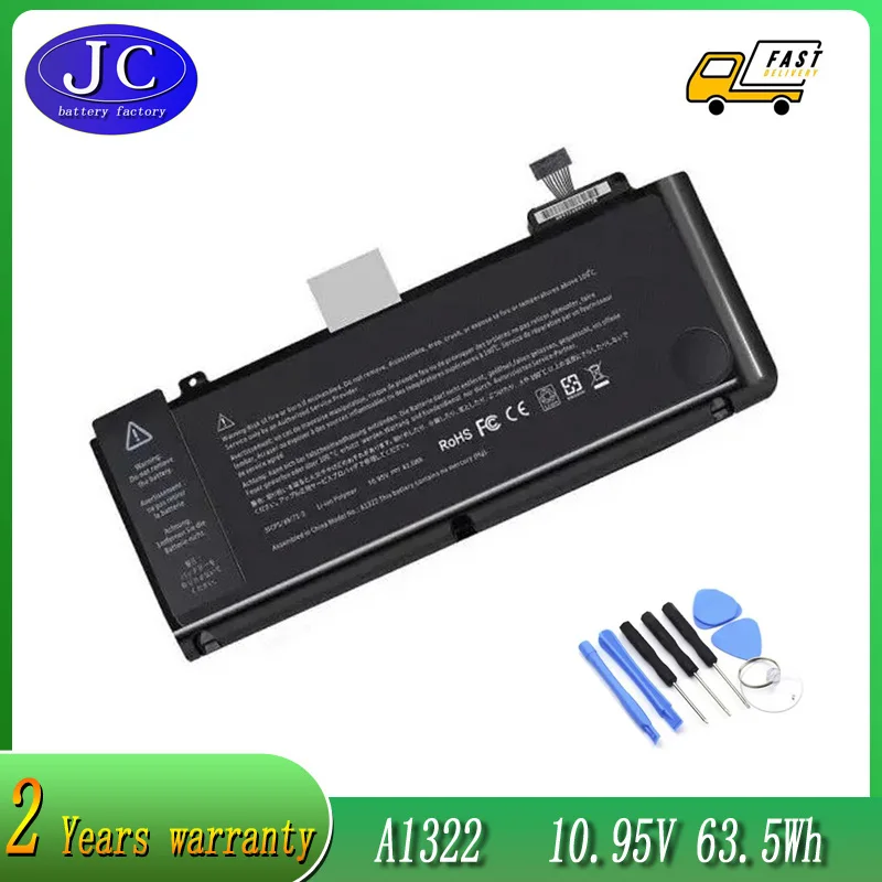 

JCLJF A1322 A1278 Battery For Apple MacBook Pro 13" 2009 2010 2011 2012 MB991LL/A MB990LL/A MB990J/A MC700 MC374 MD101 MD314