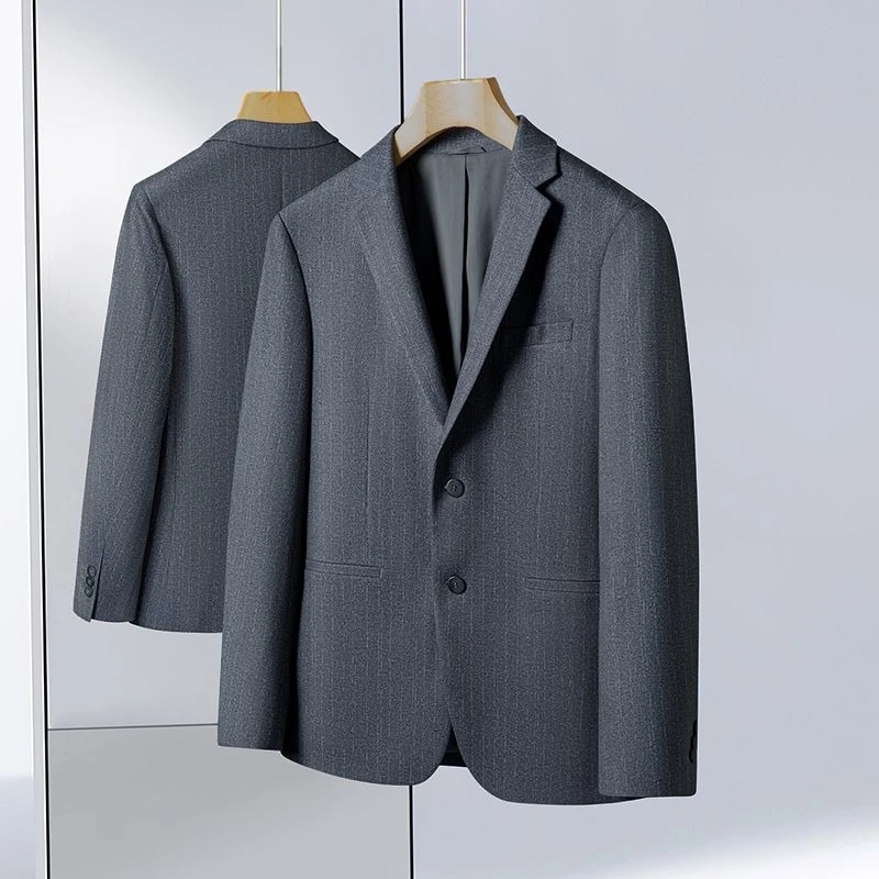 Men's Autumn Business Blazer Simple Comfortable Structured Lapel Casual Suit Jacket Essential Top