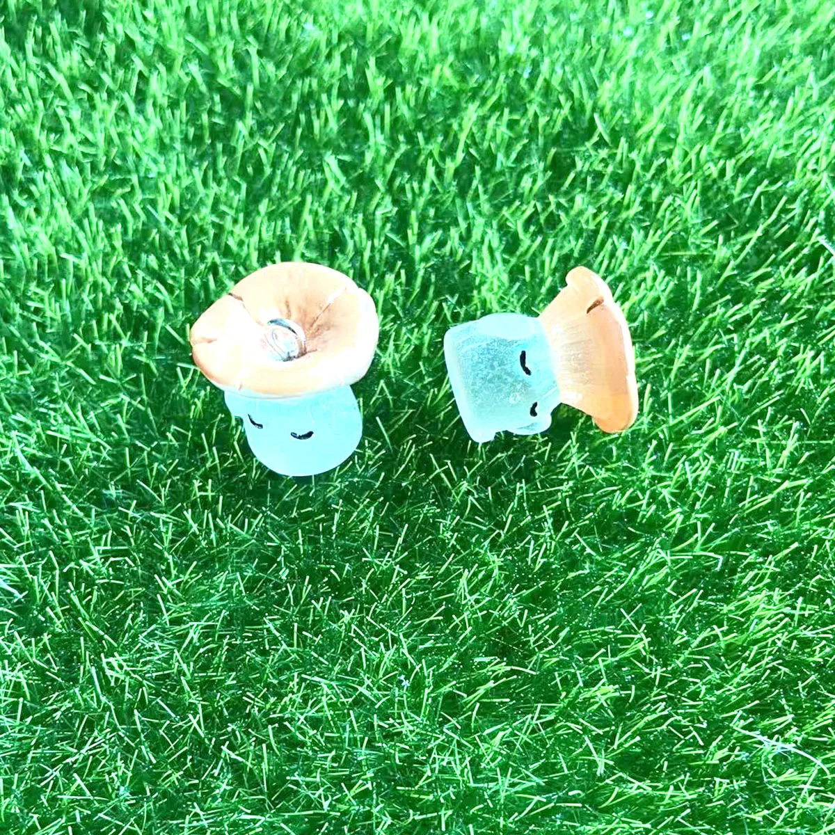10pcs  Simulation Colorful  Luminous Mushroom Charms For Pendant DIY Earrings Necklace Jewelry Accessories Finding