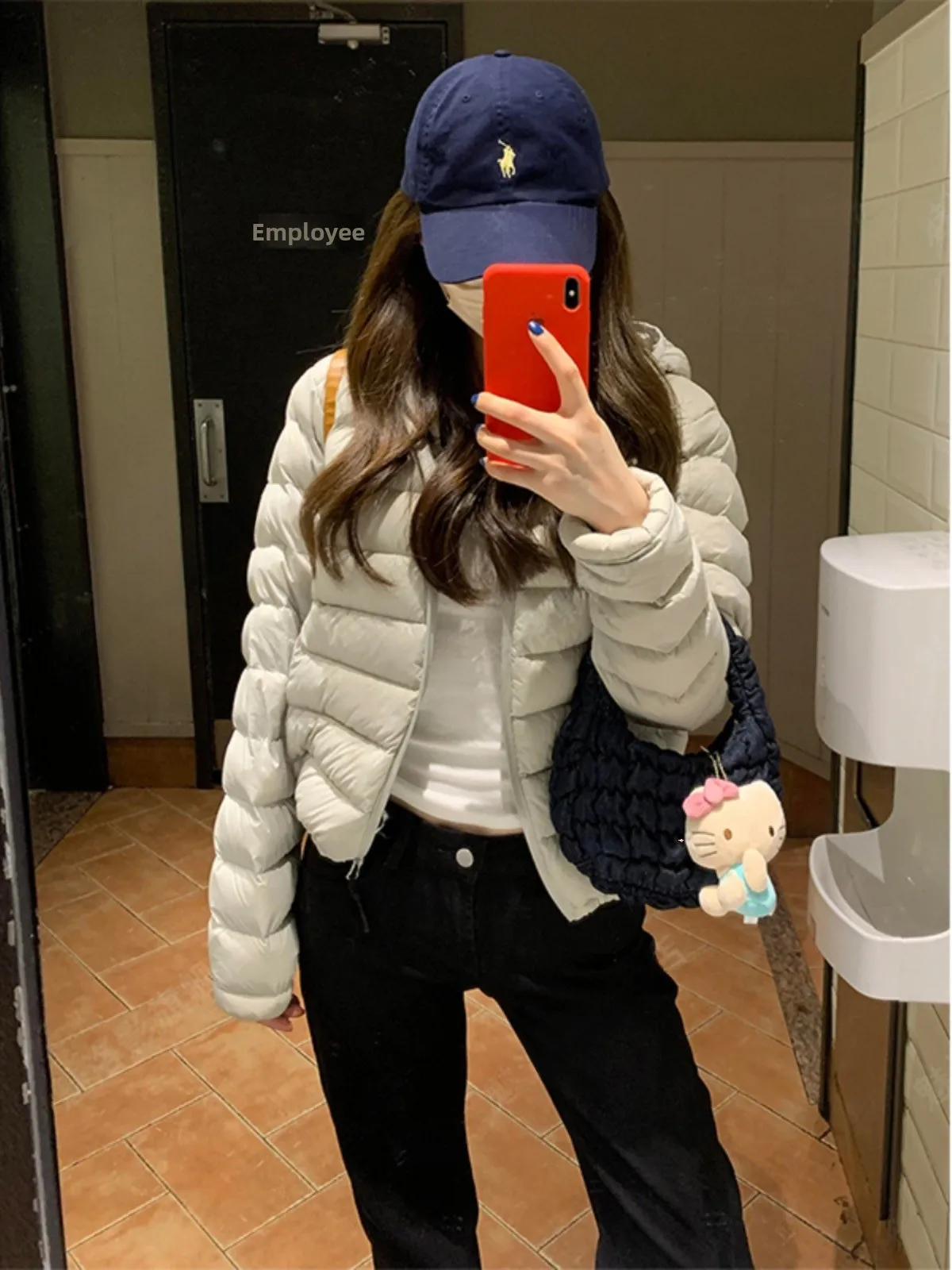 

Women's down Cotton Jacket 2024 New Winter Short Lightweight Thickened Warm Trendy Small Cotton Padded Coat Zipper Closure