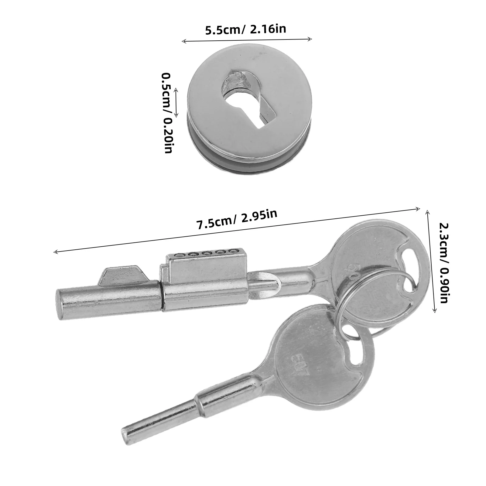 عرض قفل قفل الباب الزجاجي لعرض الثلاجة خزانة باب ثلاجة صغيرة انزلاق زجاج عرض Caselock مع مفتاح