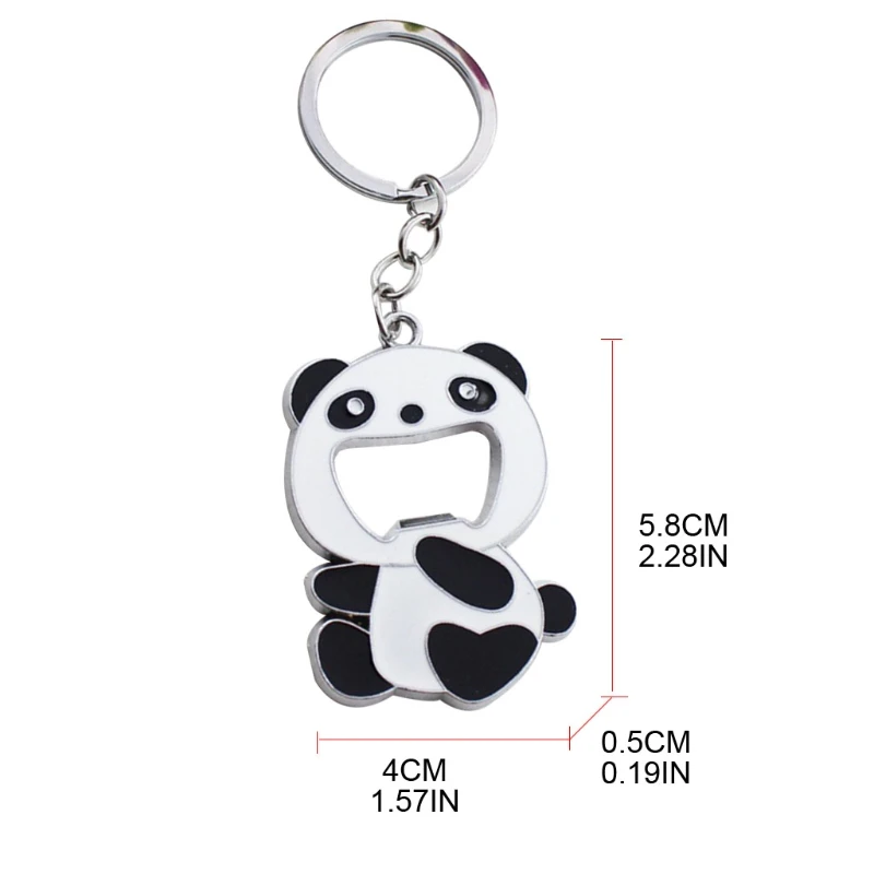 Panda Portable Beer Soda Bottle Opener Keyring Stable Beer Opener for Professional Bartenders for Ideal as A Small Gift