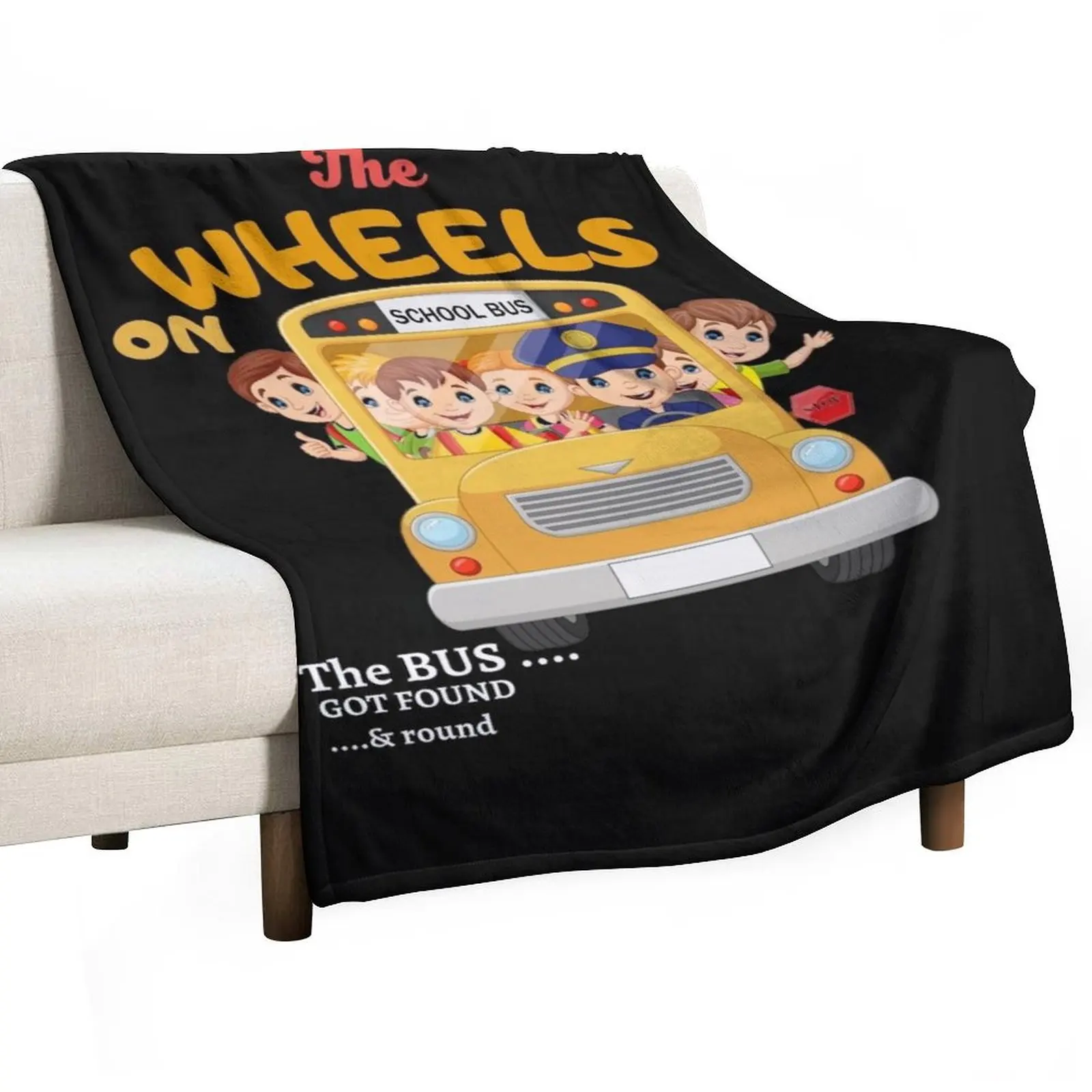 

back to school funny the wheels on the bus toddler kids boys Throw Blanket Plaid Fashion Sofas Luxury Thicken Blankets