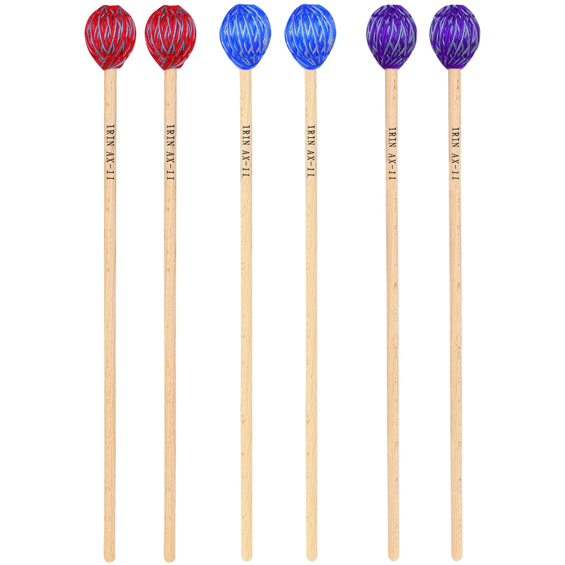IRIN 2 Stück Marimba-Schlägel mit Ahornholzgriff, fester und starker Zusammenhang zwischen Holzkern und Hammerkopf, professionelle Percussion-Teile – Detail 7