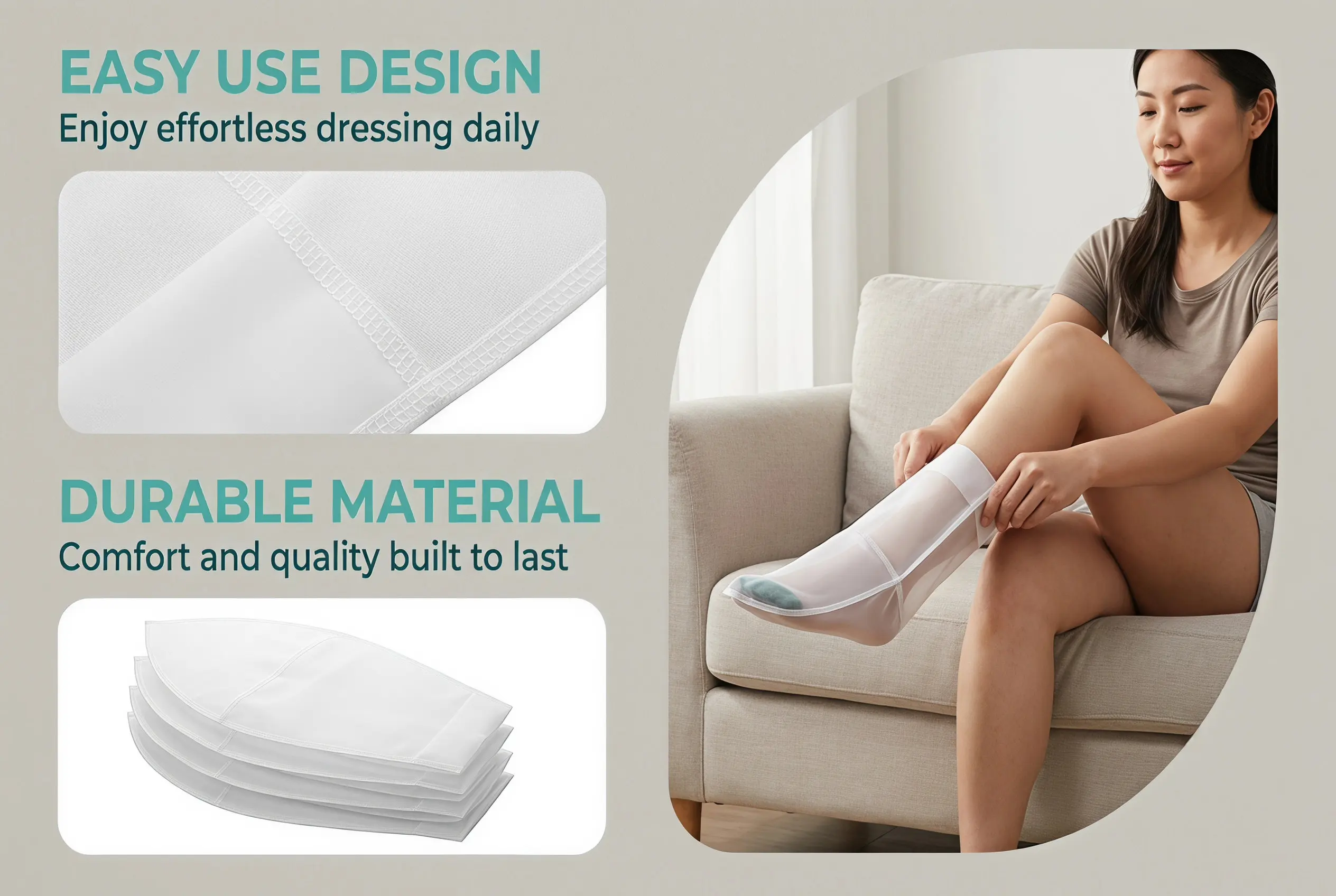 4Pcs Anti-Slip Sock Aid Device for Seniors Elderly Disabled Pregnant Women Compression Sock Assist Tool No Bending Required
