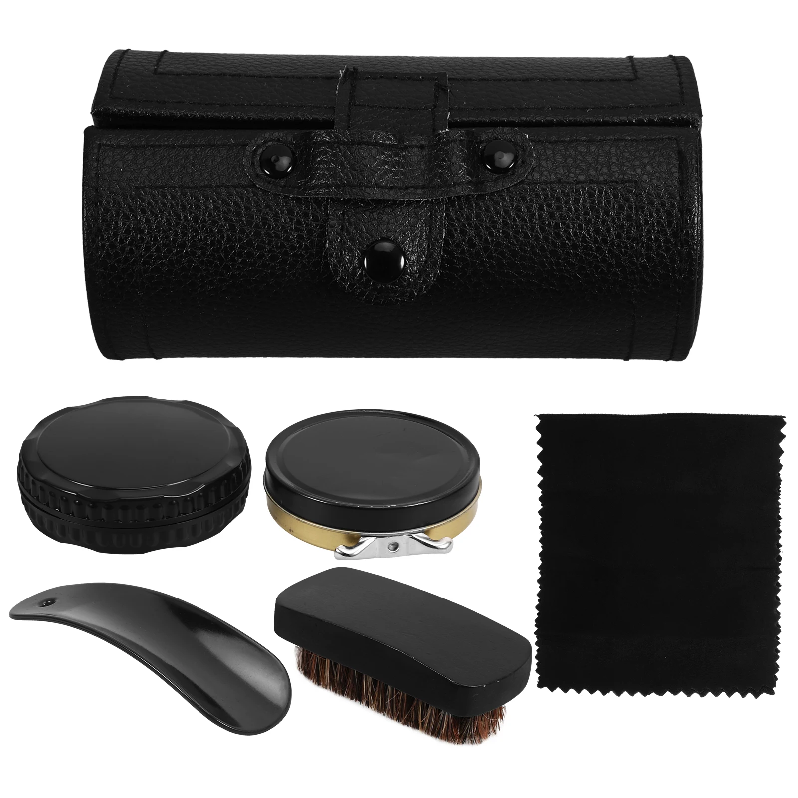 

6 Pcs Suit Brush Cleaner Electric Polisher Cleaning Box Shoes Whitening Care Kit Travel