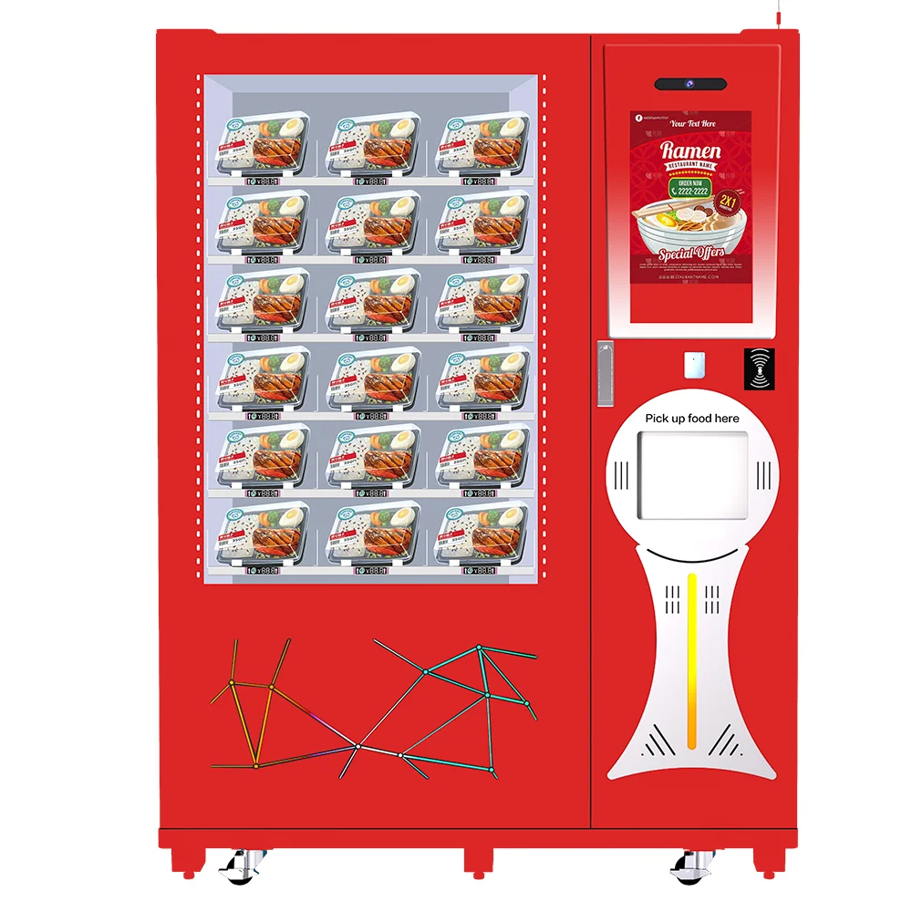 New Arrival Smart Commercial Automatic Fully 21.5 Touch Screen Elevator Vending Machine for Hot Food