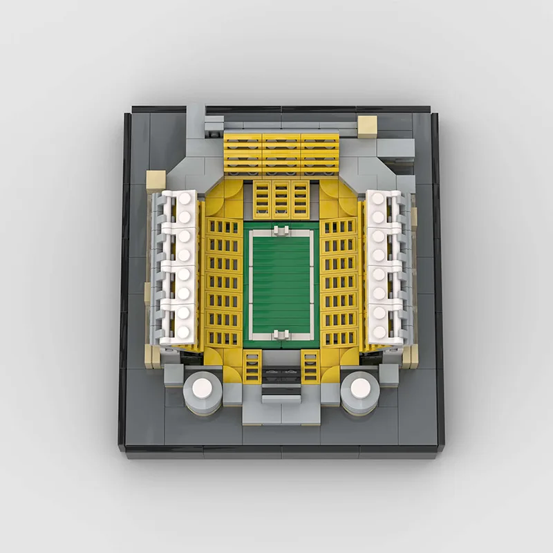 2024 architettura Mini stadio di calcio City Soccer Arena model building blocks Sport Heinz Field Colosseum set per giocattoli per bambini