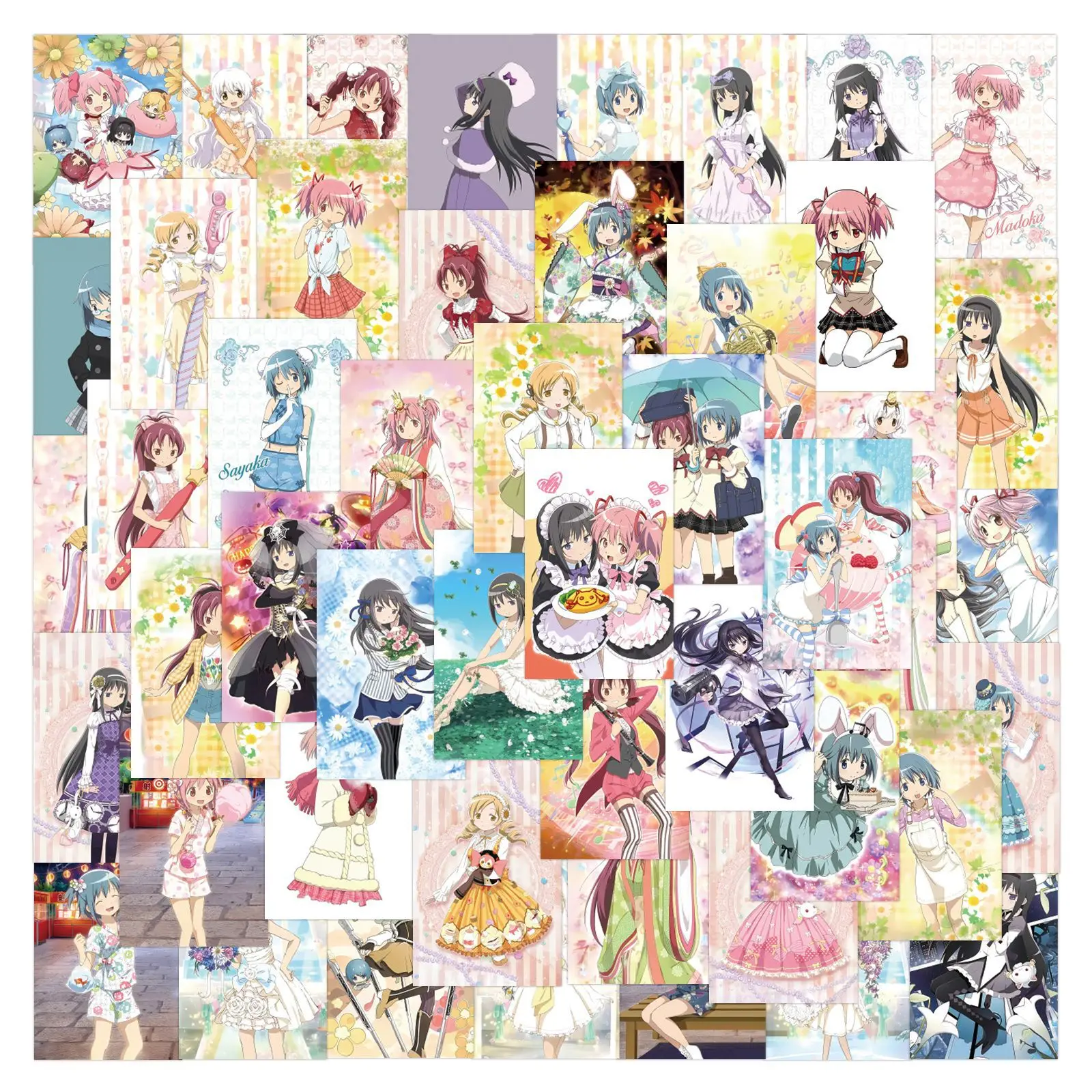 75PCS Puella Magi Madoka Magica  Anime Waterproof Cartoon Stickers Decoration Notebook Mobile Guitar Water Cup Suitcase Graffiti