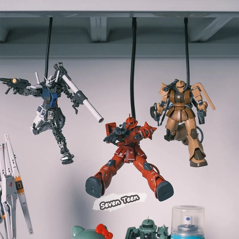 For HG RG Models Magnetic Model Suspension Bracket Small Scale Gundam Modeling 1/144 Scale Model Display Stand