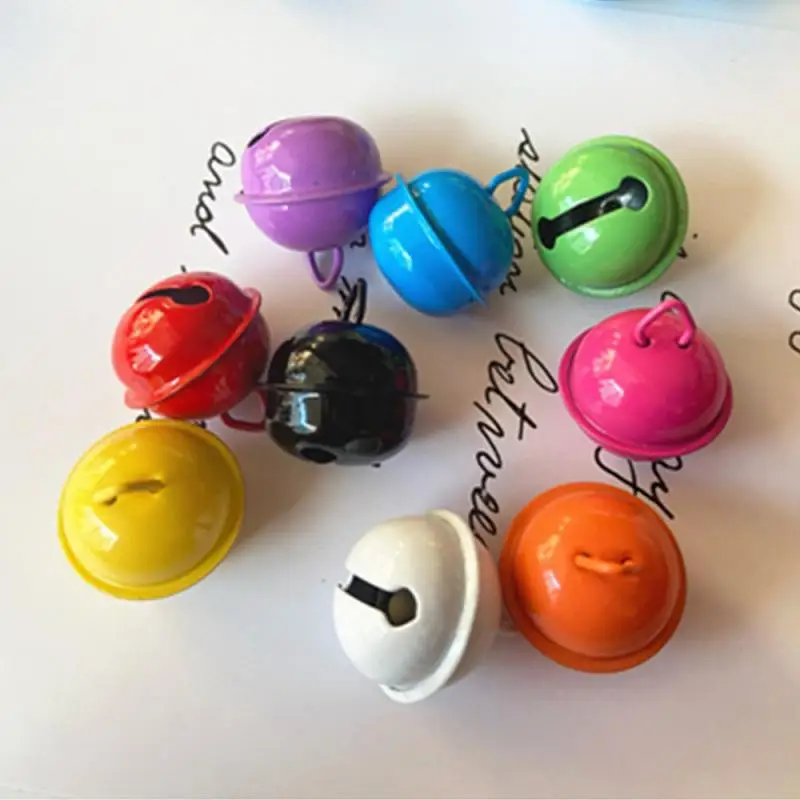 Keychain Personalise Paint Color Key Chain Accessories Christmas Bell Decoration The Bell Cute Candy Colors 22mm