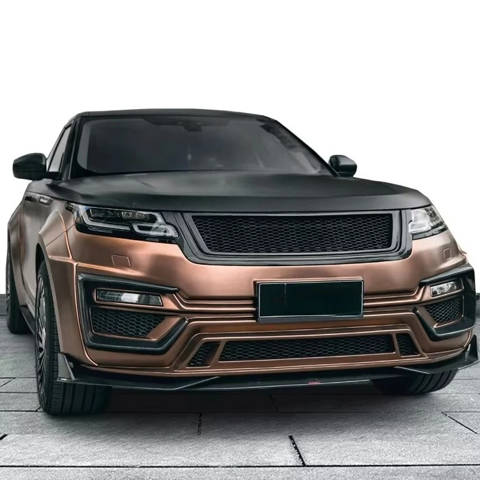 Body Kit for Land Range Rover Velar Front Bumper Wide Flare Carbon Fiber Front Lip Rear Diffuser Side Skirts and Trunk Spoiler