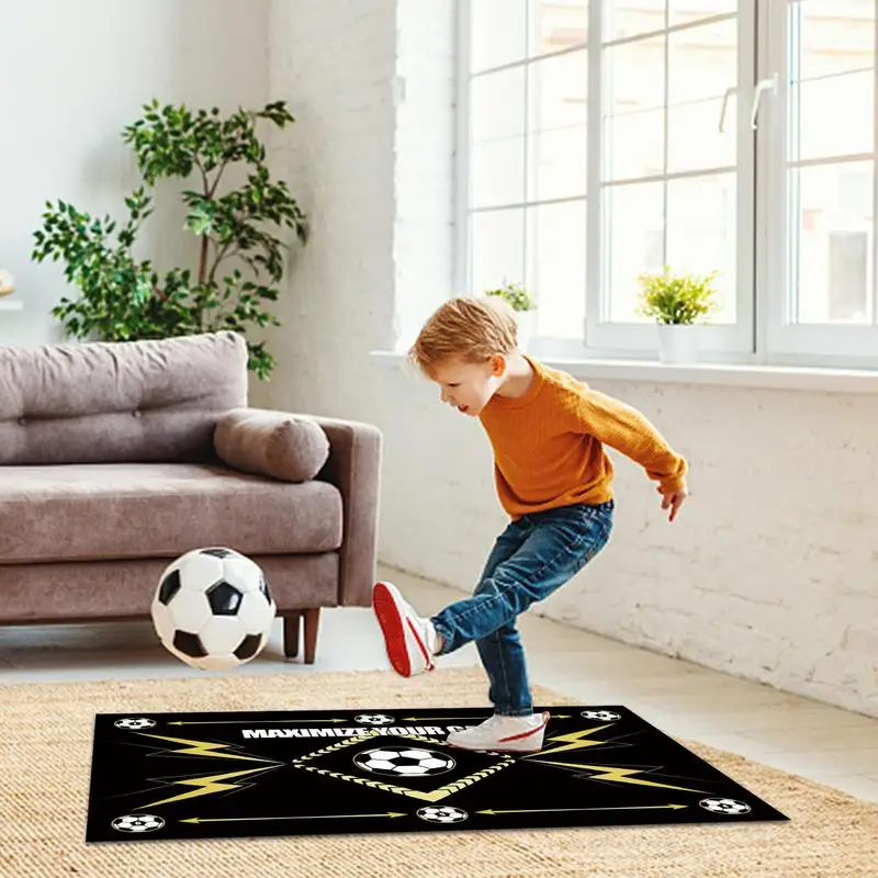 Football Training Mat Soccer Carpet Child Training Pack Indoor Foldable Kids Adults Dribble Non Slip Kids Adults Rug Soccer