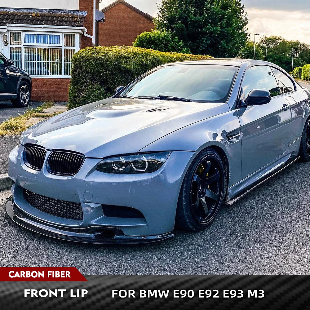 For BMW 3 Series M3 E90 E92 E93 2008-2013 Carbon Fiber Car Front Lip Front Bumper Spoiler Splitter Protector Racing Body Kits