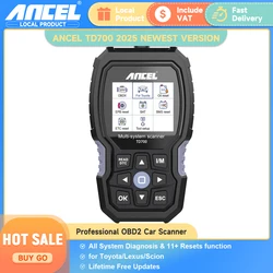 Ancel TD700 Profession OBD2 Automotive Scanner Full System Diagnostic BMS Reset Injector Coding Auto Car Tool for Toyota