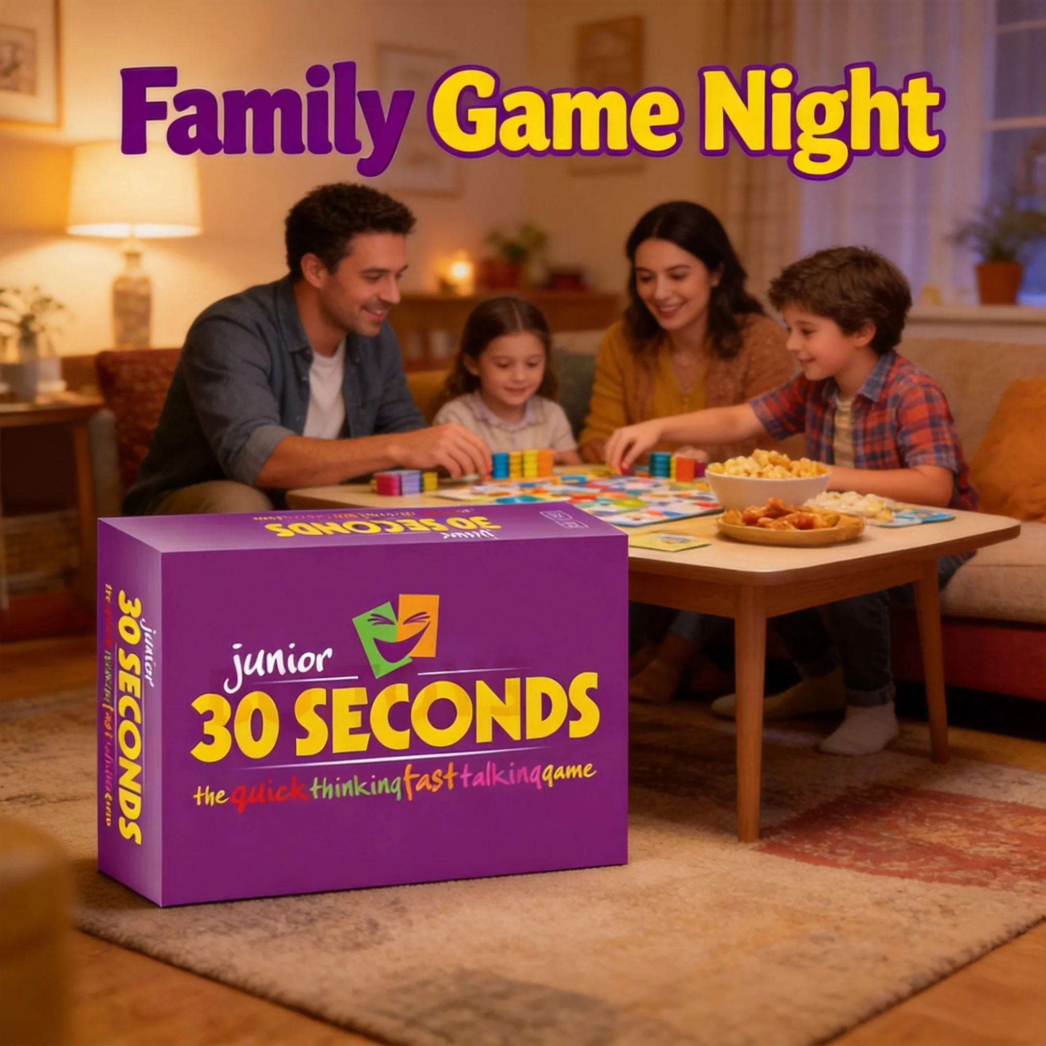 

30 SECONDS Junior - Быстрая игра в отгадывание слов для детей и всей семьи, веселая семейная игра для вечерних семейных мероприятий