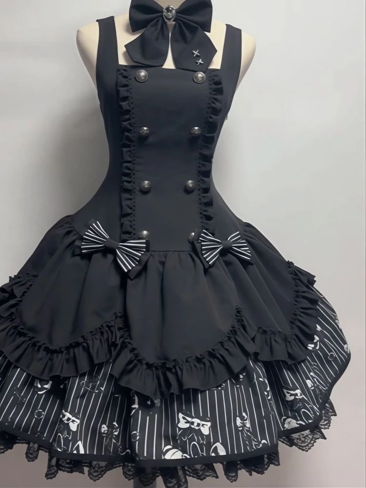 

Summer Gothic Sweet 2 Piece Set Women Bow Lace High Waist Design Mini Skirt Suit Female Fashion Vintage Kawaii Lolita Outfits