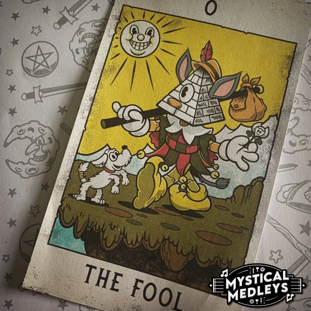 10.3*6cm Mystical Medleys Tarot Deck: A Vintage Cartoon Tarot Deck 78 Pcs Cards