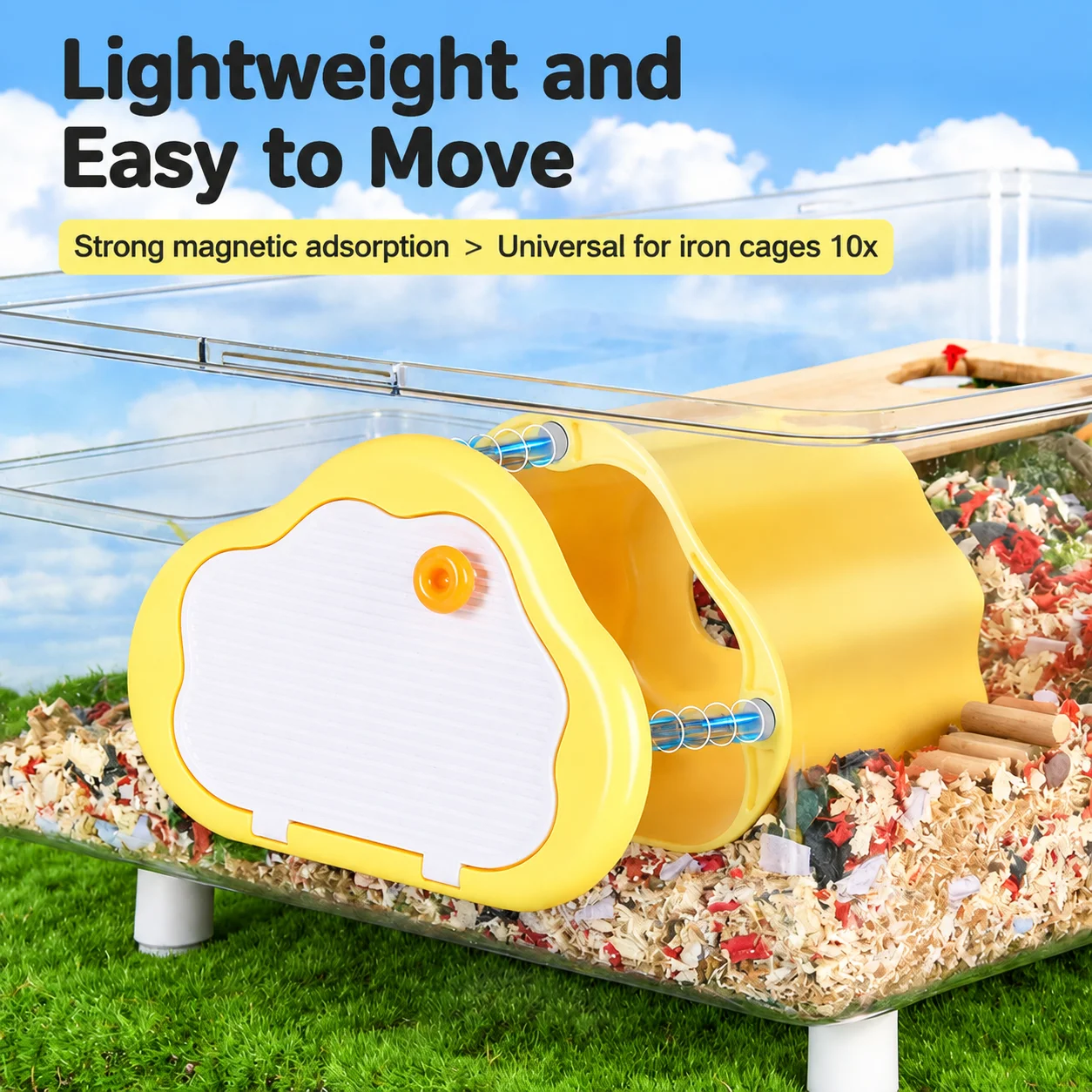 Magnetic Transparent Hamster Hideout Visible Observation House For Syrian Golden Bear