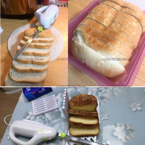 Household Electric Bread Knife Sandwich Toothed Knifes Cake Cutting Stainless Steel Food Cutter Toast Electric Saw Knife