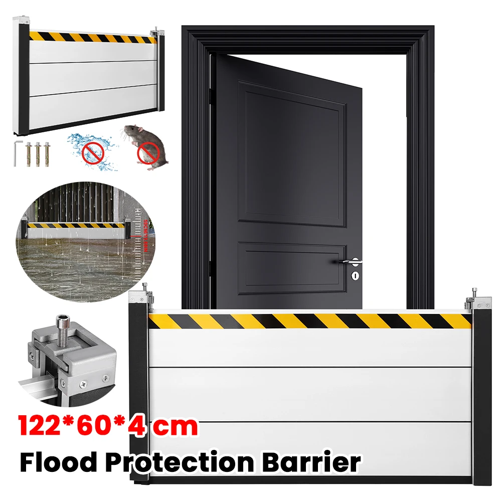 حاجز حماية من الفيضانات من الألومنيوم 48.03x23.62in وحدة حاجز الفيضانات وحدة حماية الفيضانات يربك لباب المرآب في الطابق السفلي المنزلي