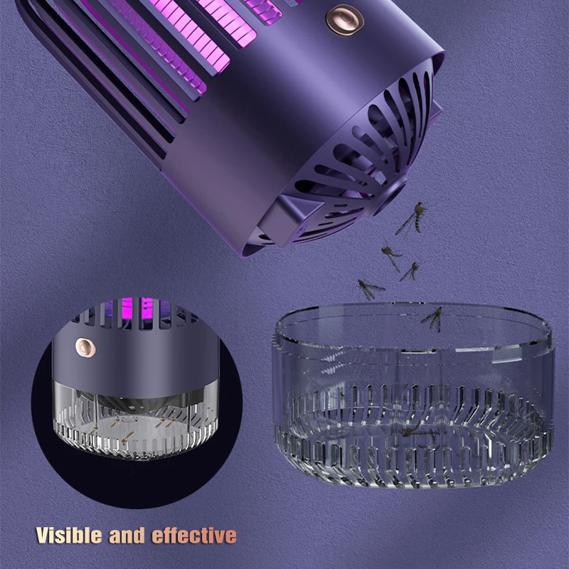 Mosquito Killer Lamp Mute Electric Insect Trap USB Recharg Fly Bug Zapper Radiationless Mosquito Repellent For Bedroom Outdoor