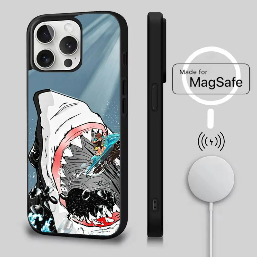 حافظة هاتف فيلم J-Jaws-es لهاتف iPhone 17,16,15,14,13,12,11,Pro,Max,Plus,Mini,SE4,E شحن لاسلكي مغناطيسي Magsafe