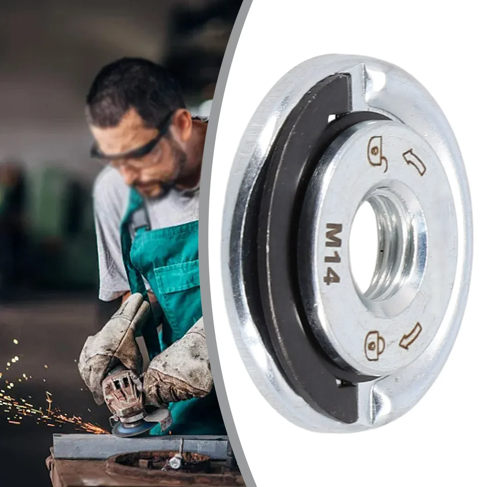 1 Pc Quick Release Self-Locking Grinder Pressing Plate Flange Nut Power Chuck Angle Grinder Pressure Plate Power Tools