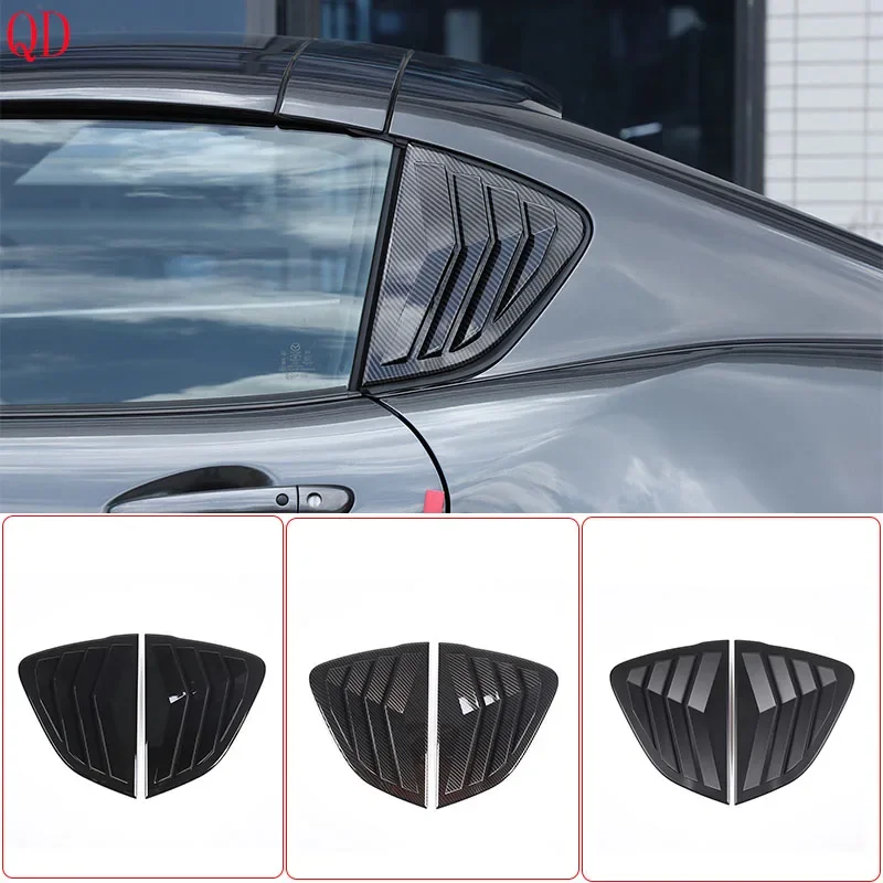 For Mazda MX5 MX-5 ND 2016-2025+ ABS Carbon Fiber Car Rear Triangle Blinds Decoration Sticker Car Protection Accessories 2Pcs