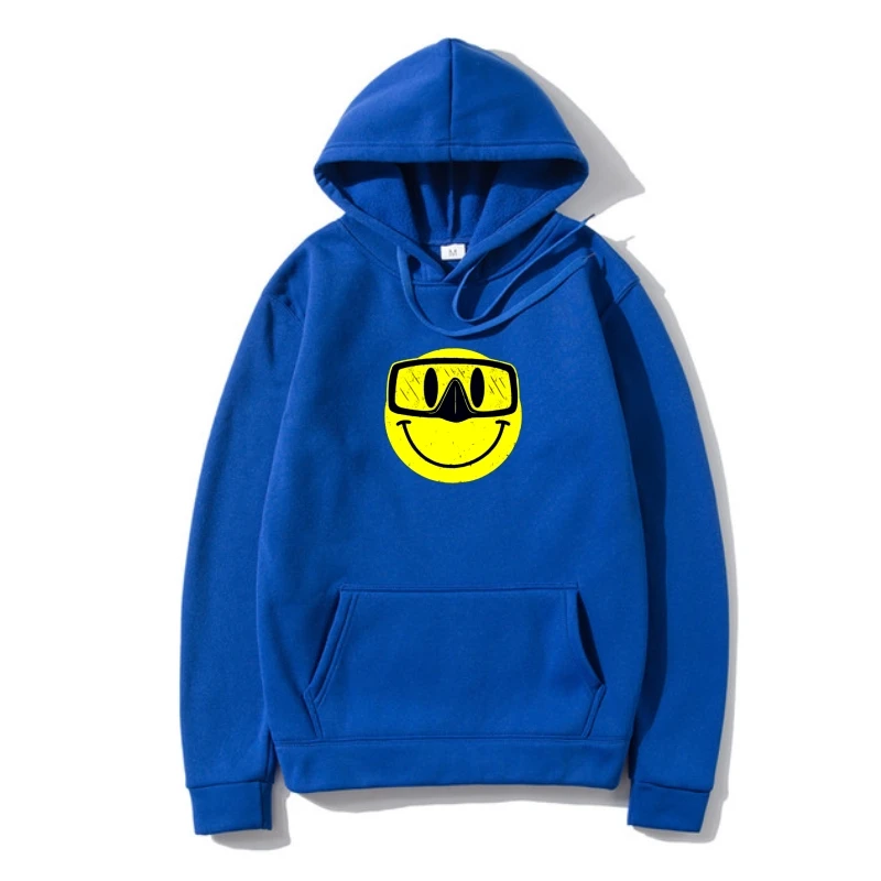 

100% Cotton Warm Warm Hoody Men Funny Smiley Goggles Design Hoodie Birthday Scuba Dive Gif Brand SweaSweatSweatshir Hoody