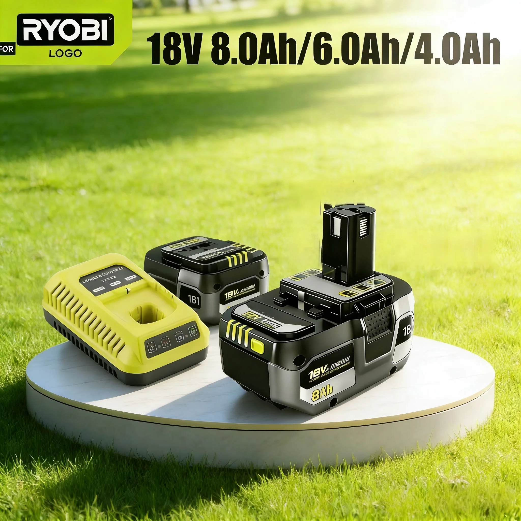 

8Ah is suitable for replacing RYOBI P108 18V battery lithium ion power tool Ryobi P107 P105 P104 18V battery+tool.