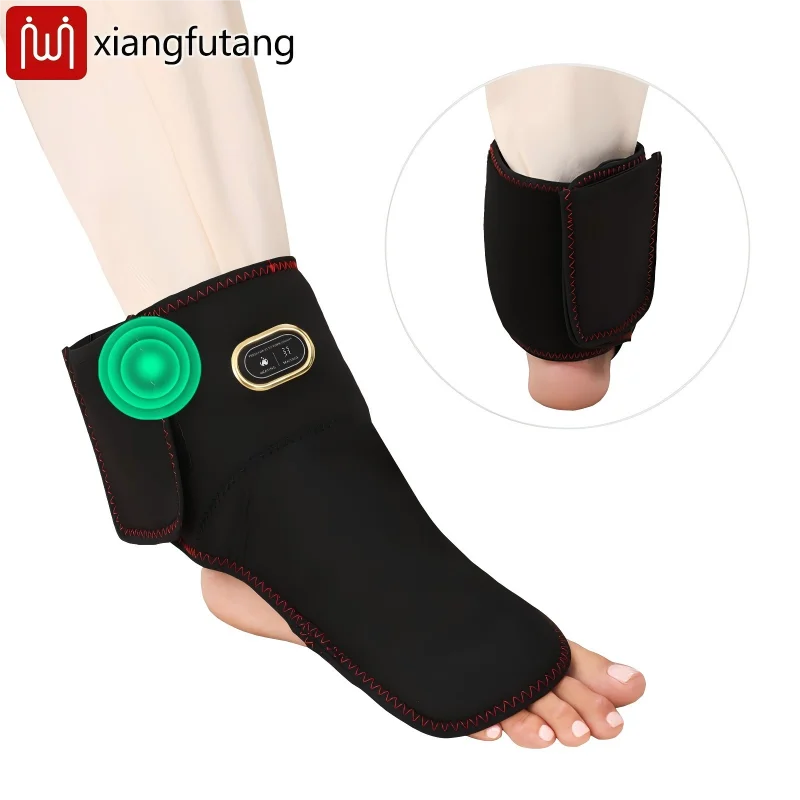 

Ankle Heating Pad Foot Vibration Massager 3 Temperature Levels Electric Heated Foot Wrap for Plantar Fasciitis Relief