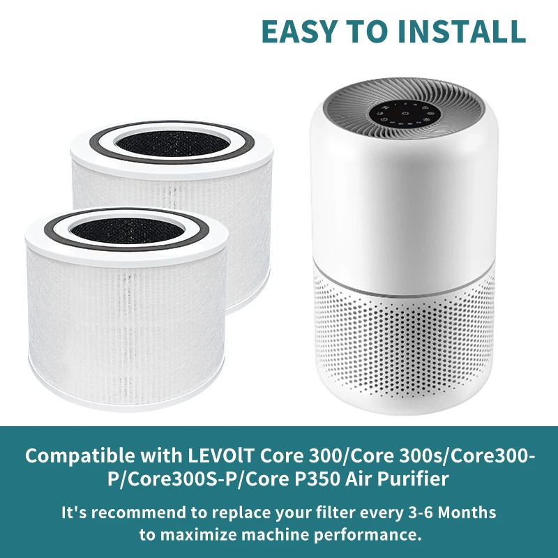 Core 300 Replacement Filter for Levoit Core 300,Core 300S,Core 300-p,Core 300-RF,Core 300-RAC Air Purifier,2 packs