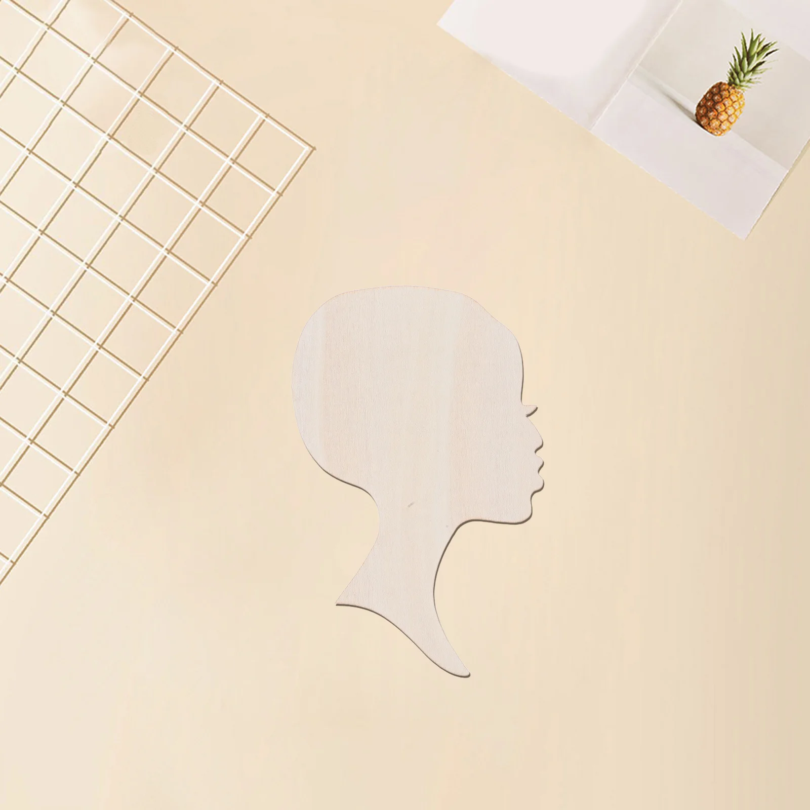 

12Pcs DIY Wooden Cutouts African Woman Face Silhouette Head Decor Blank Wood Slice Crafts for Painting Crafts for Women