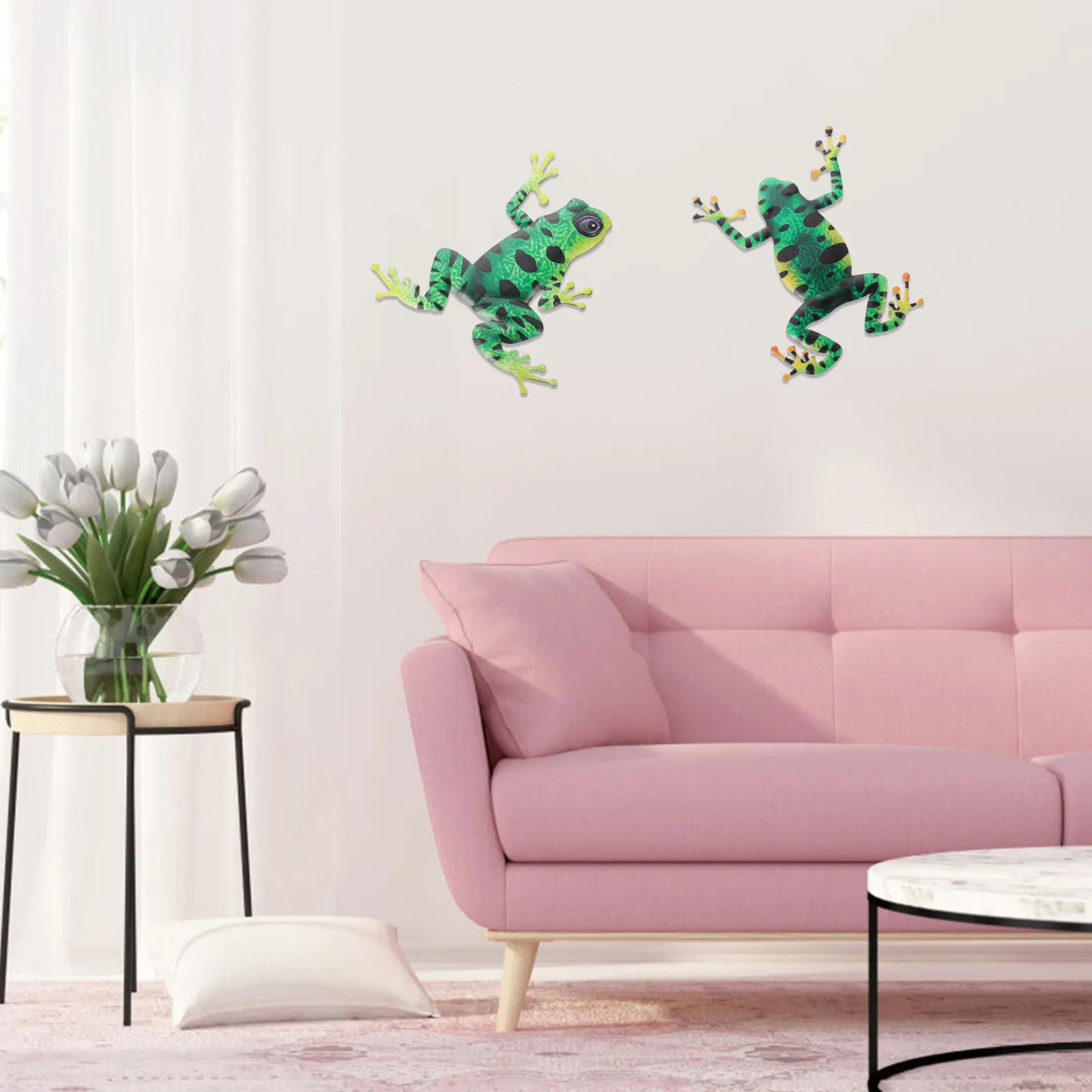 

2pcs Wall Mount Frog Decor Iron Art Craft For Home Bar Restaurant Vivid Creative Household Ornament Desktop Decorations Iron