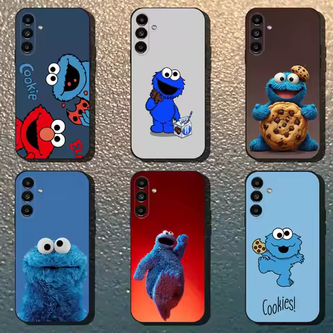 Cartoon C-Cookies Monster Phone Case For Samsung Galaxy A13,A21s,A22,A31,A32,A52,A53,A71,A80,Soft Black Shell