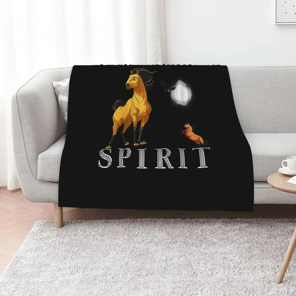 Spirits Stallions of the Cimarrons Premium T-Shirt Throw Blanket Polar Extra Large Throw For Sofa Thin Luxury St Blankets