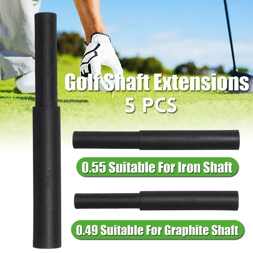 SPORTFUNSF 5Pcs Length 127mm Golf Club Carbon Fiber Extension Rods Kit Butt Extender Stick For Iron/Graphite Shaft Putter Golf A