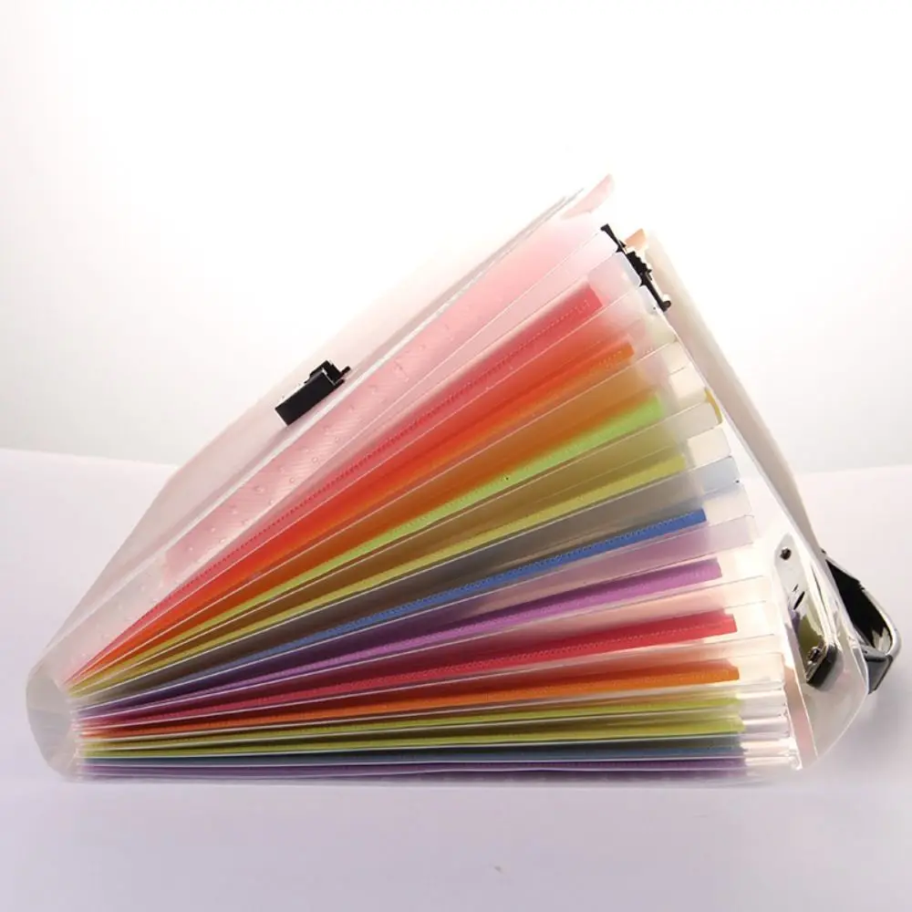 Borsa per documenti portatile A4 a 13 strati Borsa per soffietto color arcobaleno Borsa per carta di prova Impermeabile ad alta aspetto