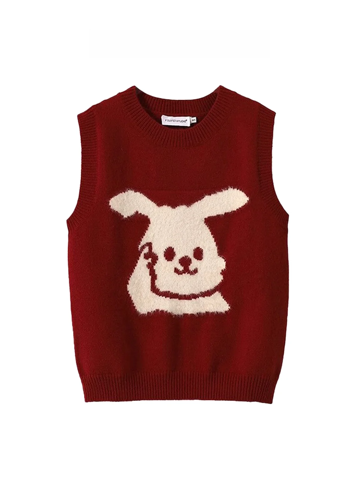 

Корейский вязаный жилет с круглым вырезом для женщин, новая зимняя модная универсальная модель для многослойных образов, повседневный свитер-жилет для работы и отдыха.