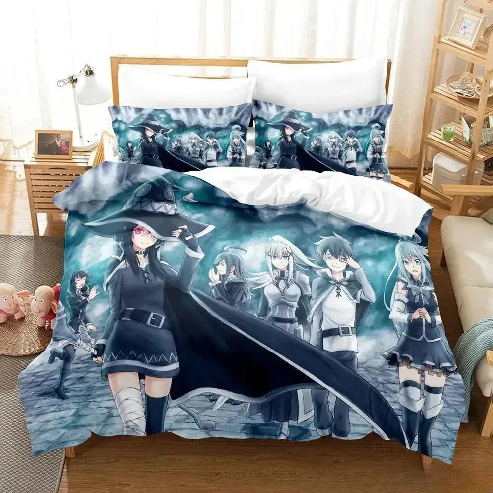 Kawaii KonoSuba Bedding Set Cartoon Anime three-piece set Adult Kid Bedroom Duvetcover Sets 3D Kawaii Girls king size bed sets