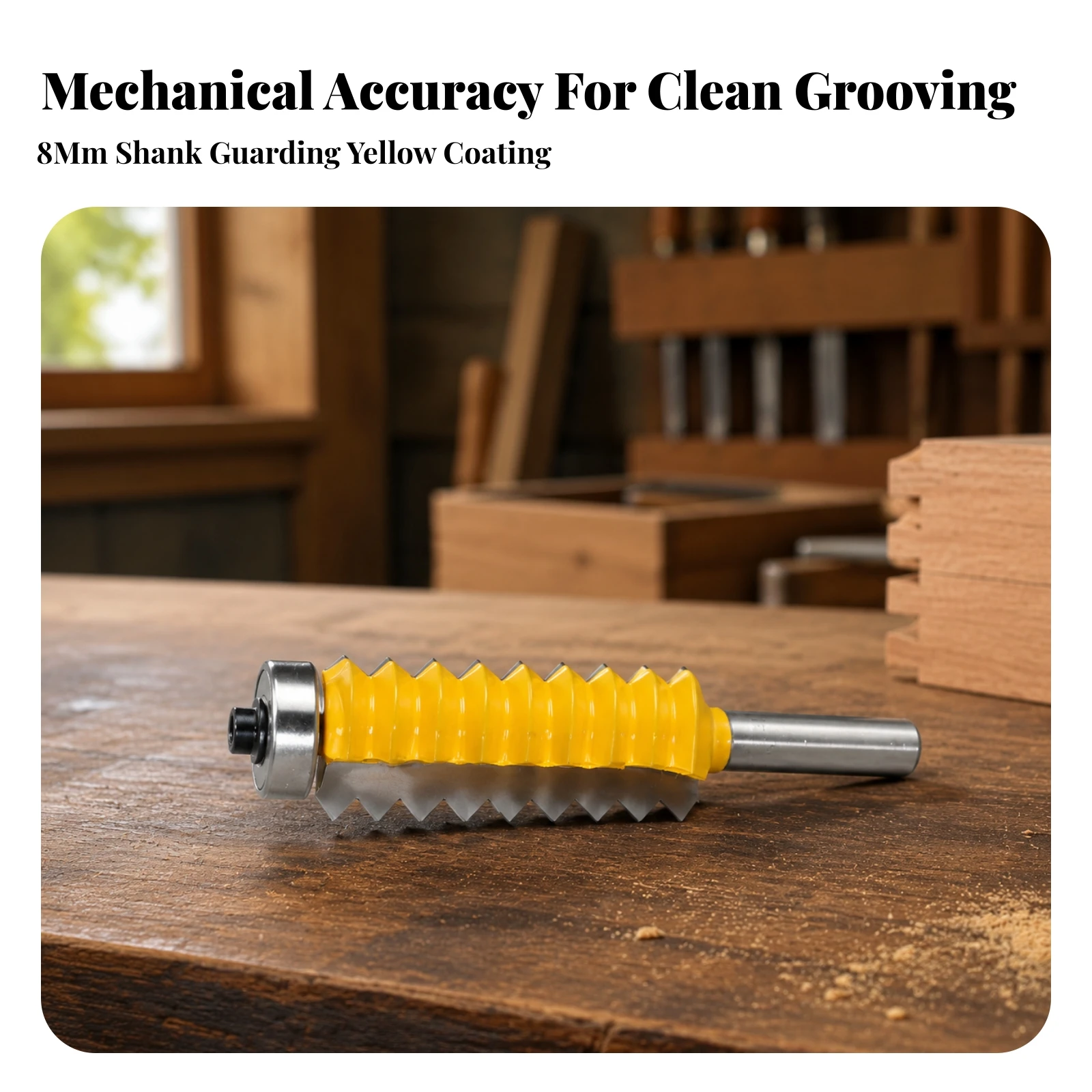 Multi-Tooth Woodworking Router Cutter Interlocking Wave Groove Router Bit for Woodworkers, Panel Assembly, Cabinetry