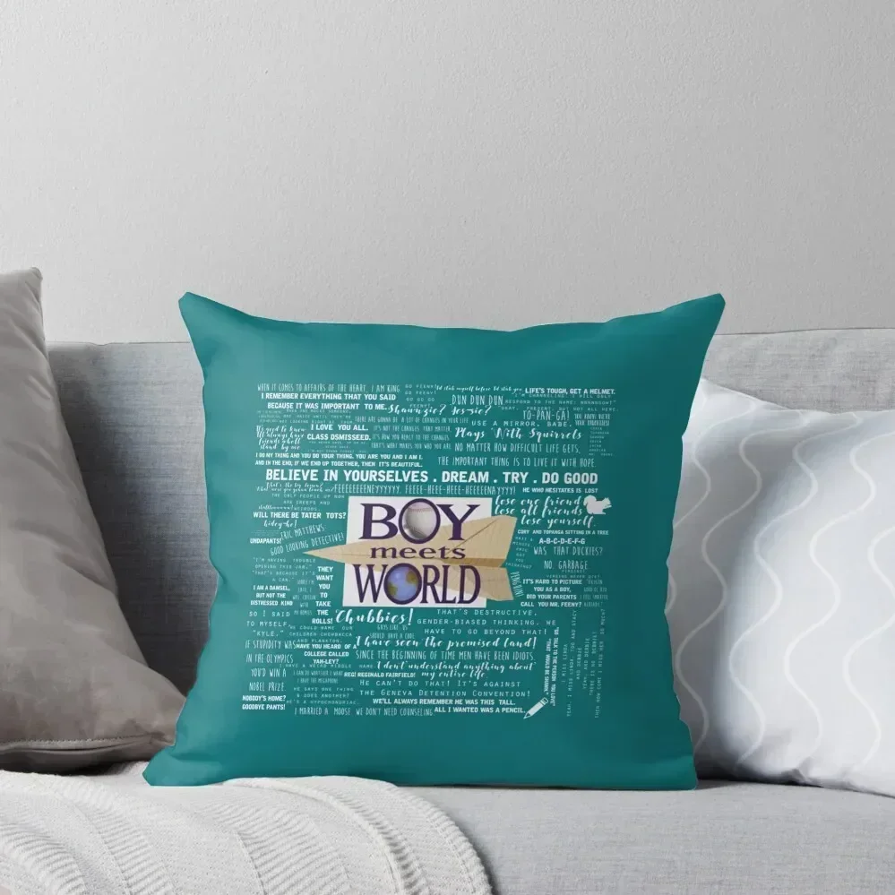 Boy Meets World Memorable Quotes Throw Pillow Sofa Decorative Covers autumn decoration pillow