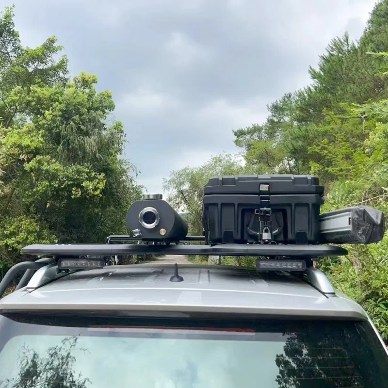 ถังเก็บน้ำสแตนเลสแบบพกพาขนาด 35 ลิตร สำหรับอาบน้ำนอกสถานที่ ติดตั้งง่ายบนหลังคารถ แบบแข็งแรง ทนแรงดัน สำหรับการปีนเขา