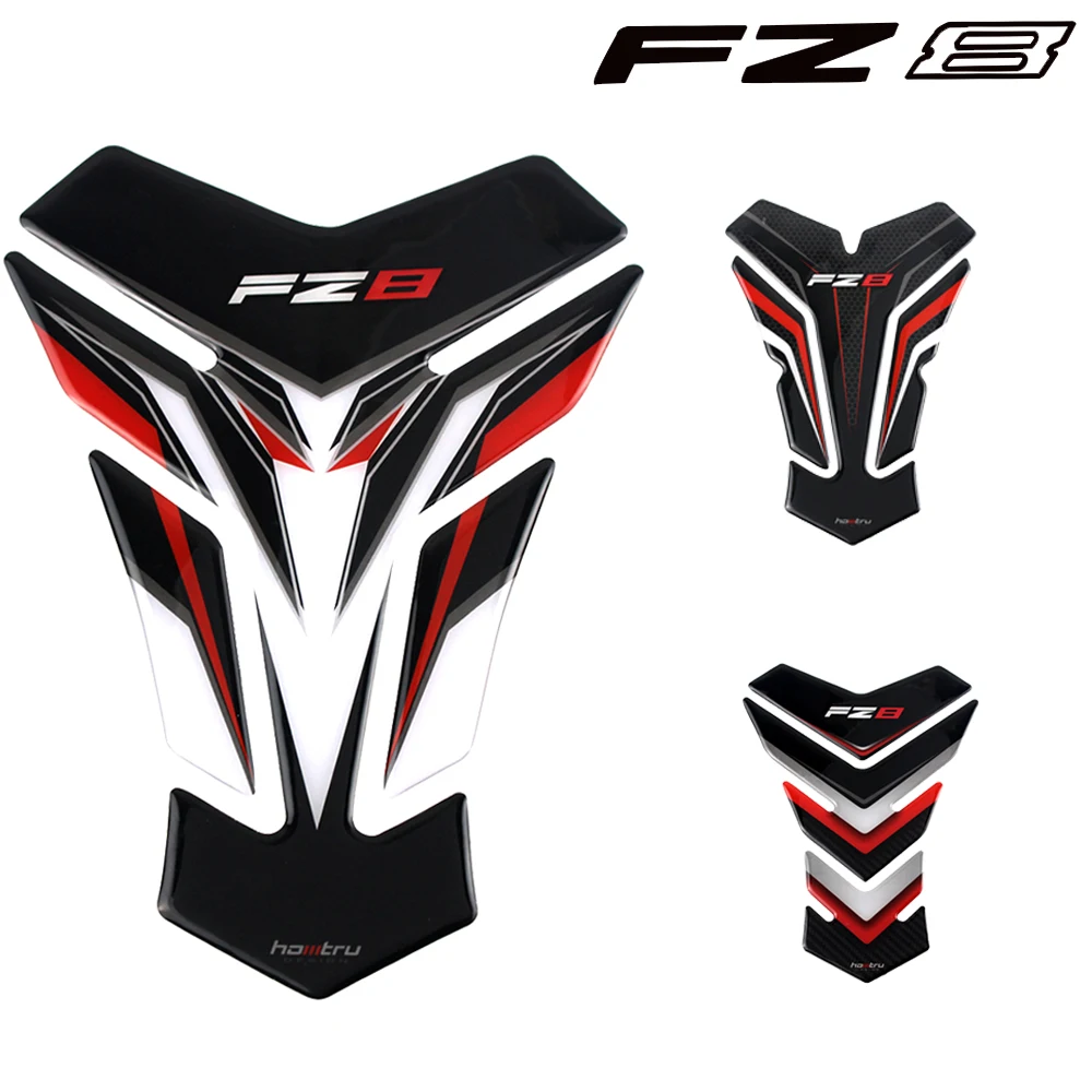 

3D Motorcycle Fuel Tank Stickers For Yamaha FZ8 Waterproof Fishbone Shape Decals Wear-resistant Tankpad