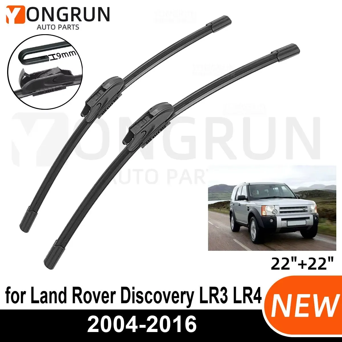 YONGRUN 2 stücke Auto Wischer Für Land Rover Discovery Lr3 Lr4 2004-2016 Frontscheibe Scheibenwischer Klinge gummi Zubehör